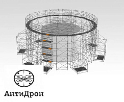 Защита топливных резервуаров на основе строительных лесов PSK SCAFF SYSTEM от БПЛА и внешних воздействий