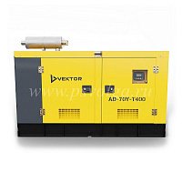 Дизельный генератор Vektor AD-70Y-T400 в шумозащитном кожухе с АВР